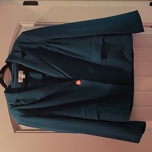CALVIN KLEIN plus size blazer jacket teal blue green - size 18W